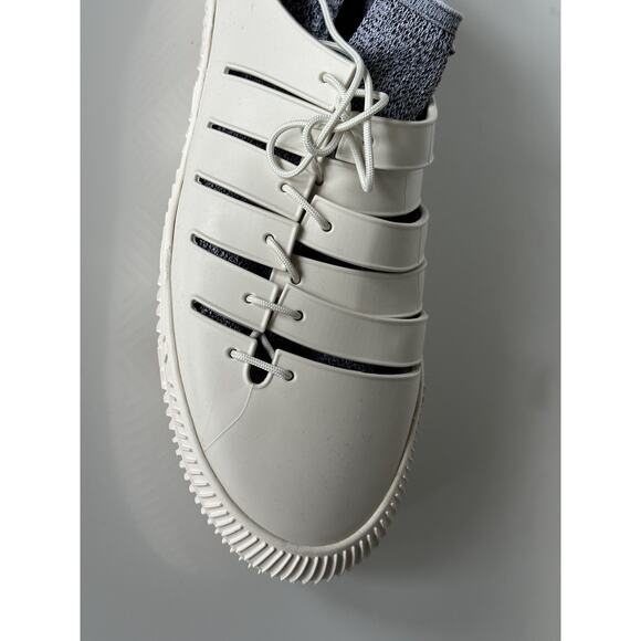 Bottega Veneta Tech Knit Rubber White Climber Sneakers 11 US 658725 IT NIB $750 main image 8